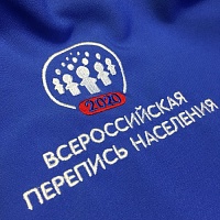 Всероссийская перепись населения - вышивка логотипа на крое
